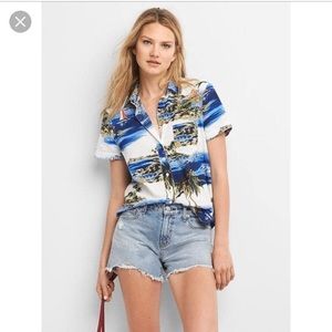 Hawaiian shirt sleeve shirt